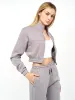 Womens Milwalk Crop Zip Thru Hoodie Sleet sold by Brand Corner