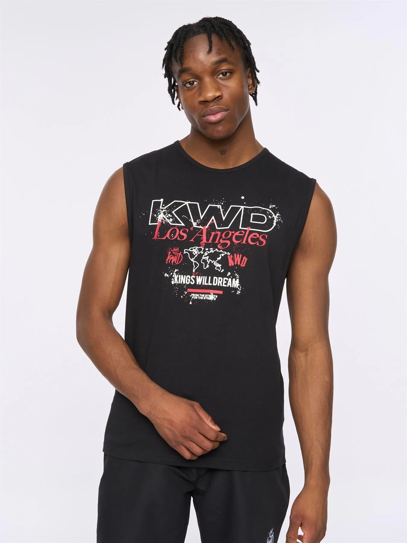 Mens Mapped Tank Top Black sold by Brand Corner product image thumbnail 3