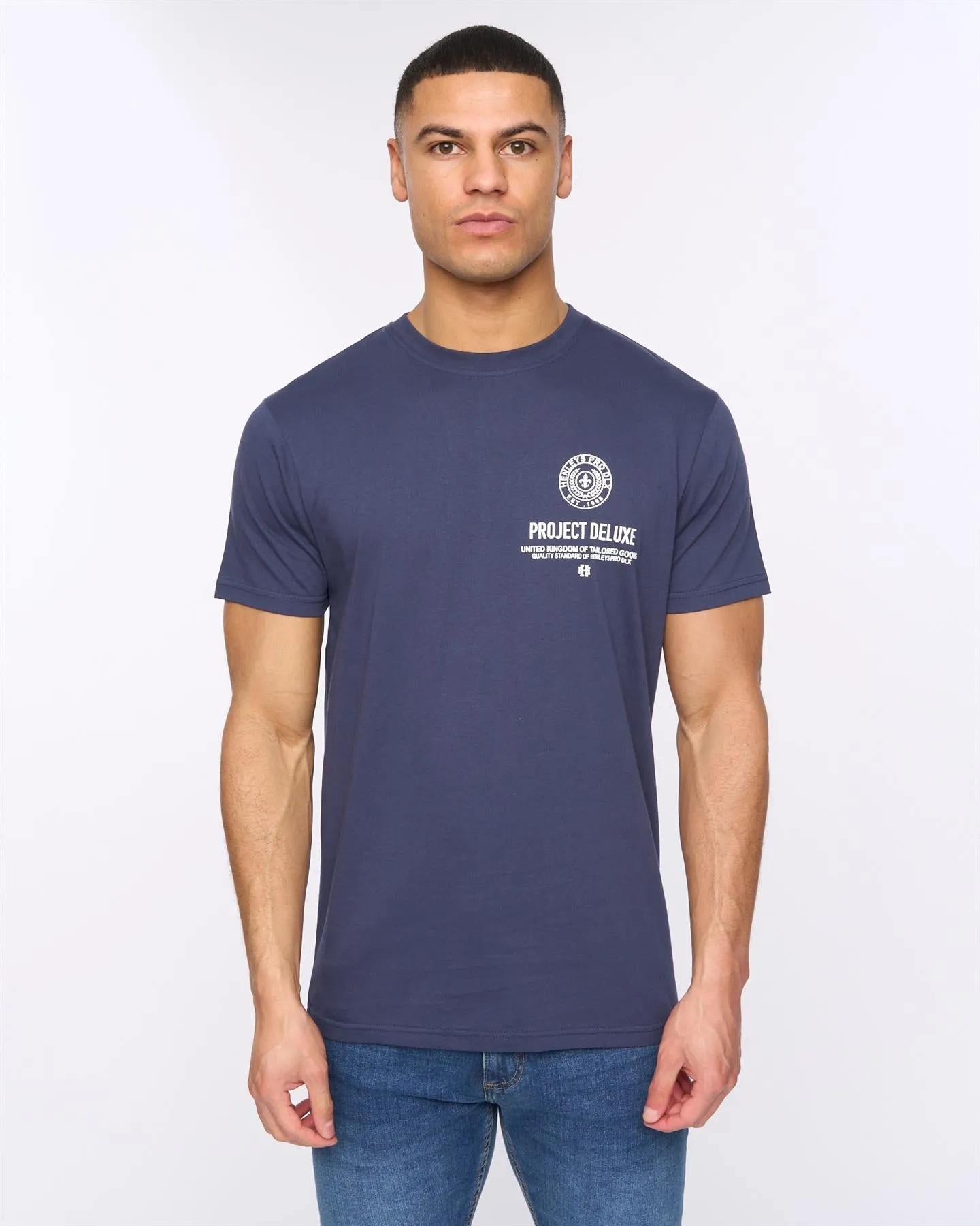 Mens Henstamp T-Shirt Navy sold by Brand Corner