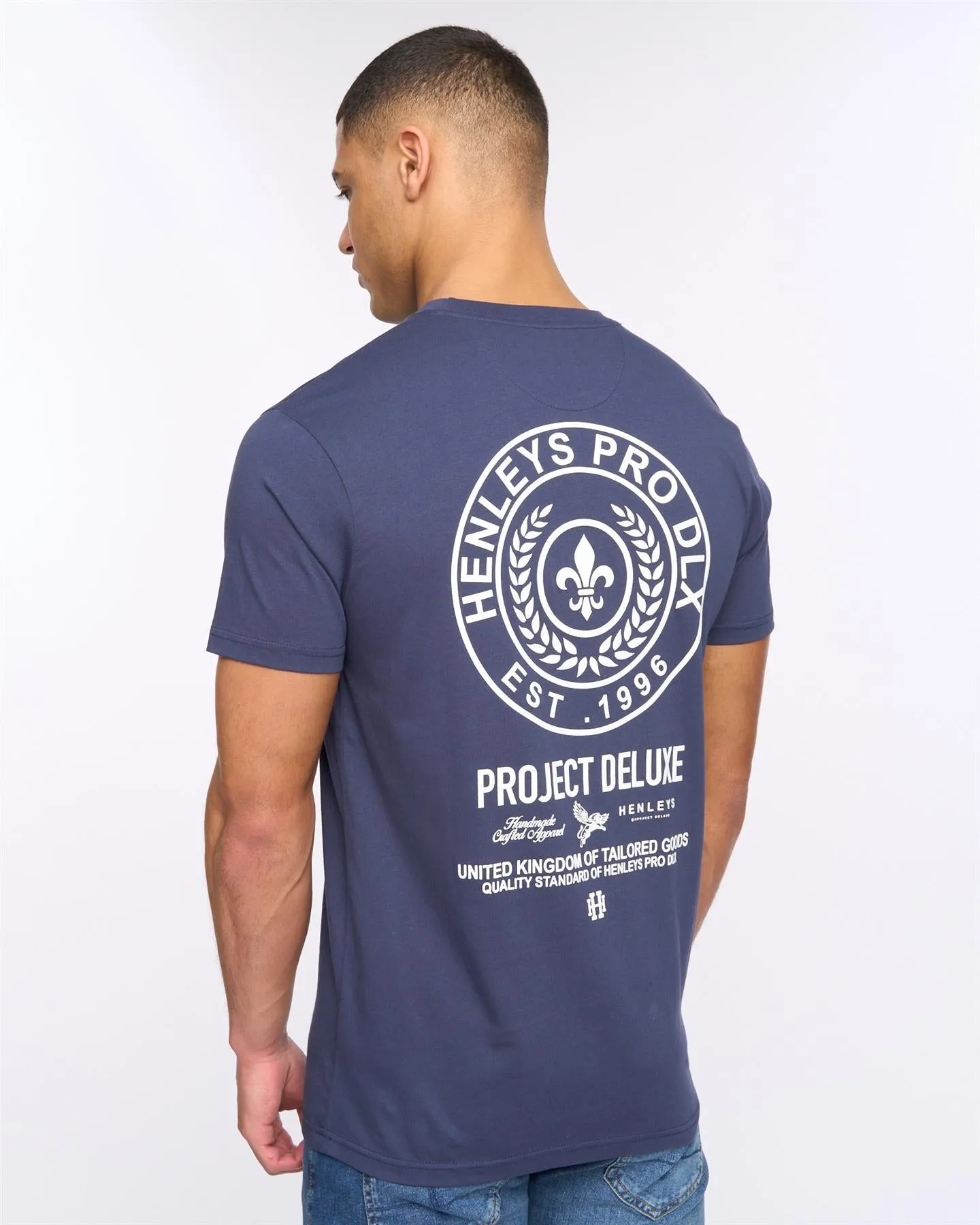 Mens Henstamp T-Shirt Navy sold by Brand Corner product image thumbnail 5