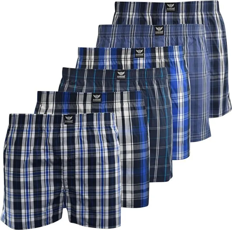 Men's Daxhe Woven Boxers 6pk Assorted Check sold by Brand Corner