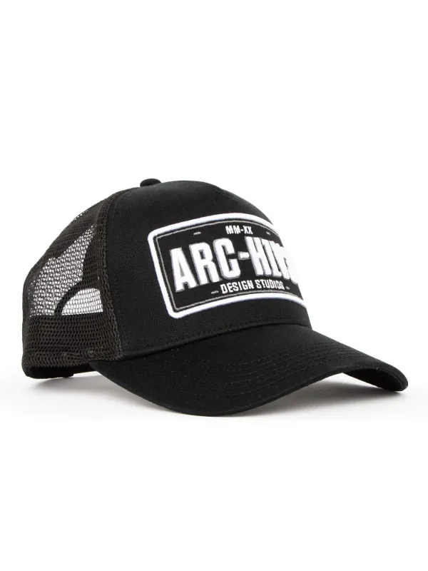 Mens Pitstop Trucker Cap Black sold by Brand Corner
