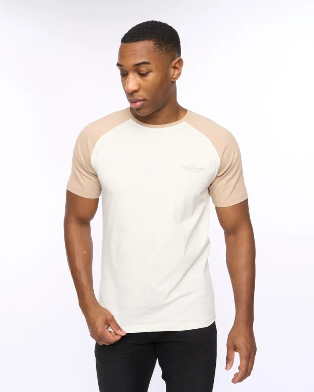 Mens Meza T-Shirt Off White/Stone sold by Brand Corner