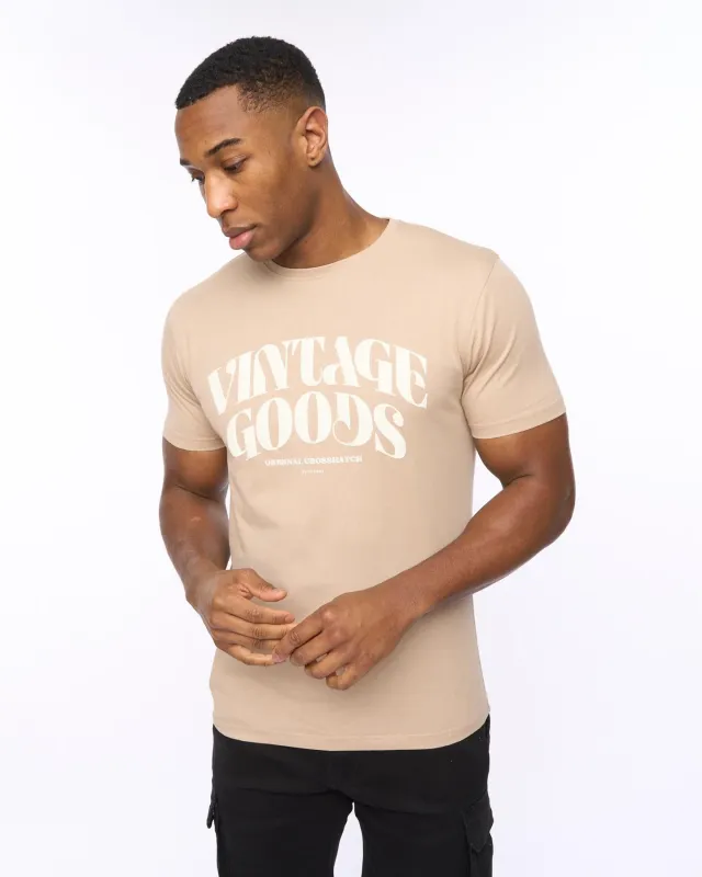 Mens Wilsby T-Shirt Stone sold by Brand Corner