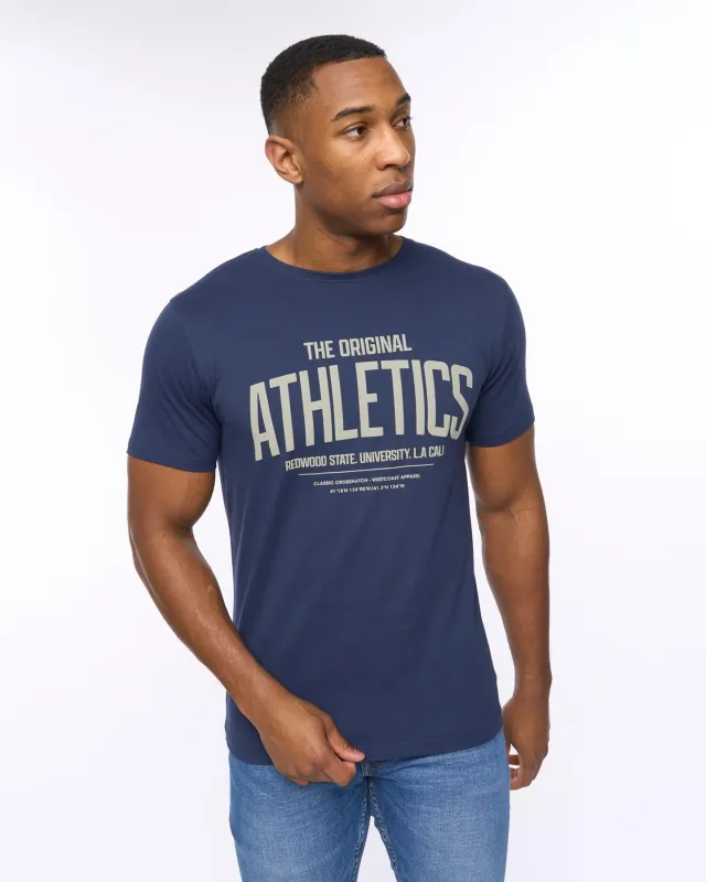 Mens Athwood T-Shirt Navy sold by Brand Corner