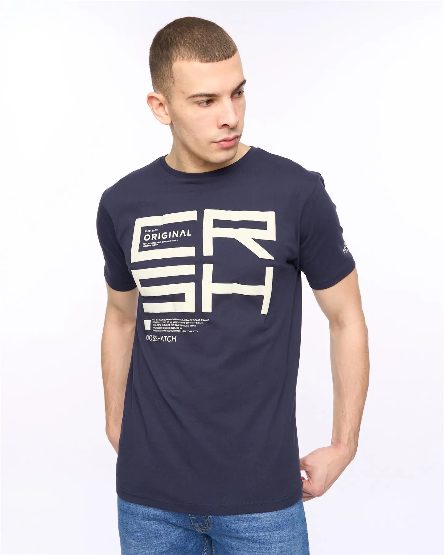Mens Squarebox T-Shirt Navy sold by Brand Corner product image thumbnail 2