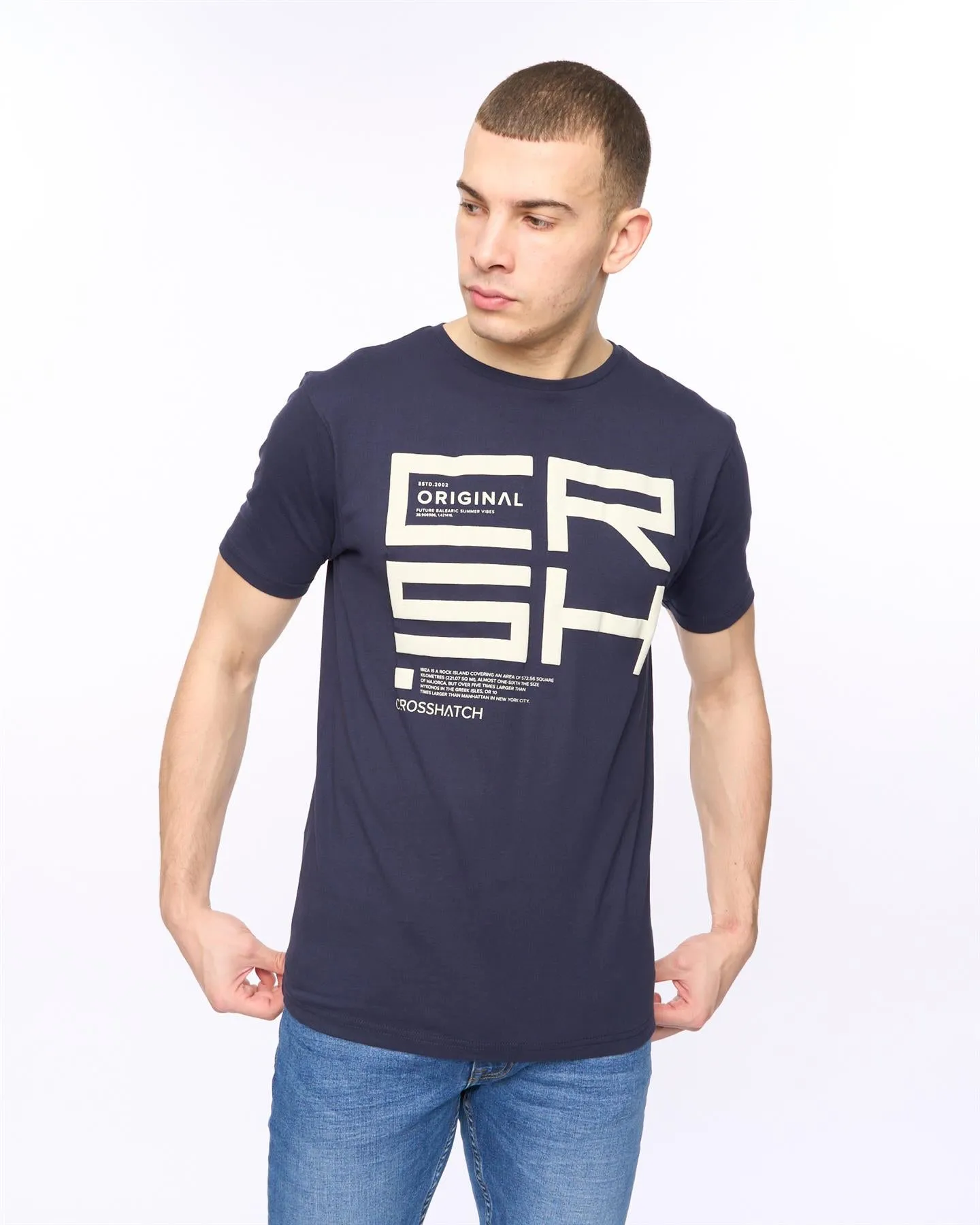 Mens Squarebox T-Shirt Navy sold by Brand Corner