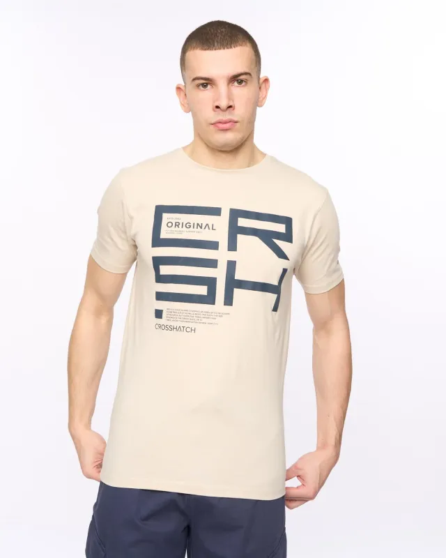 Mens Squarebox T-Shirt Light Stone sold by Brand Corner