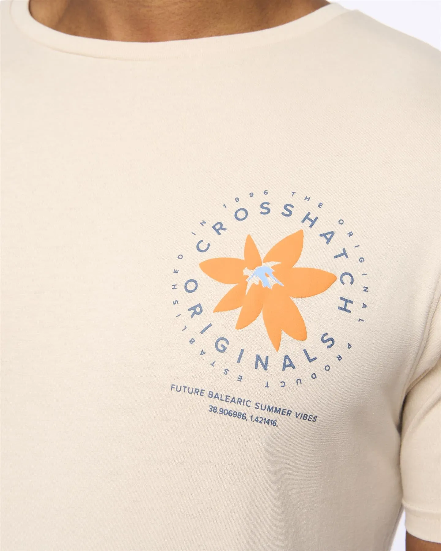 Mens Flowered T-Shirt Light Stone sold by Brand Corner product image thumbnail 5