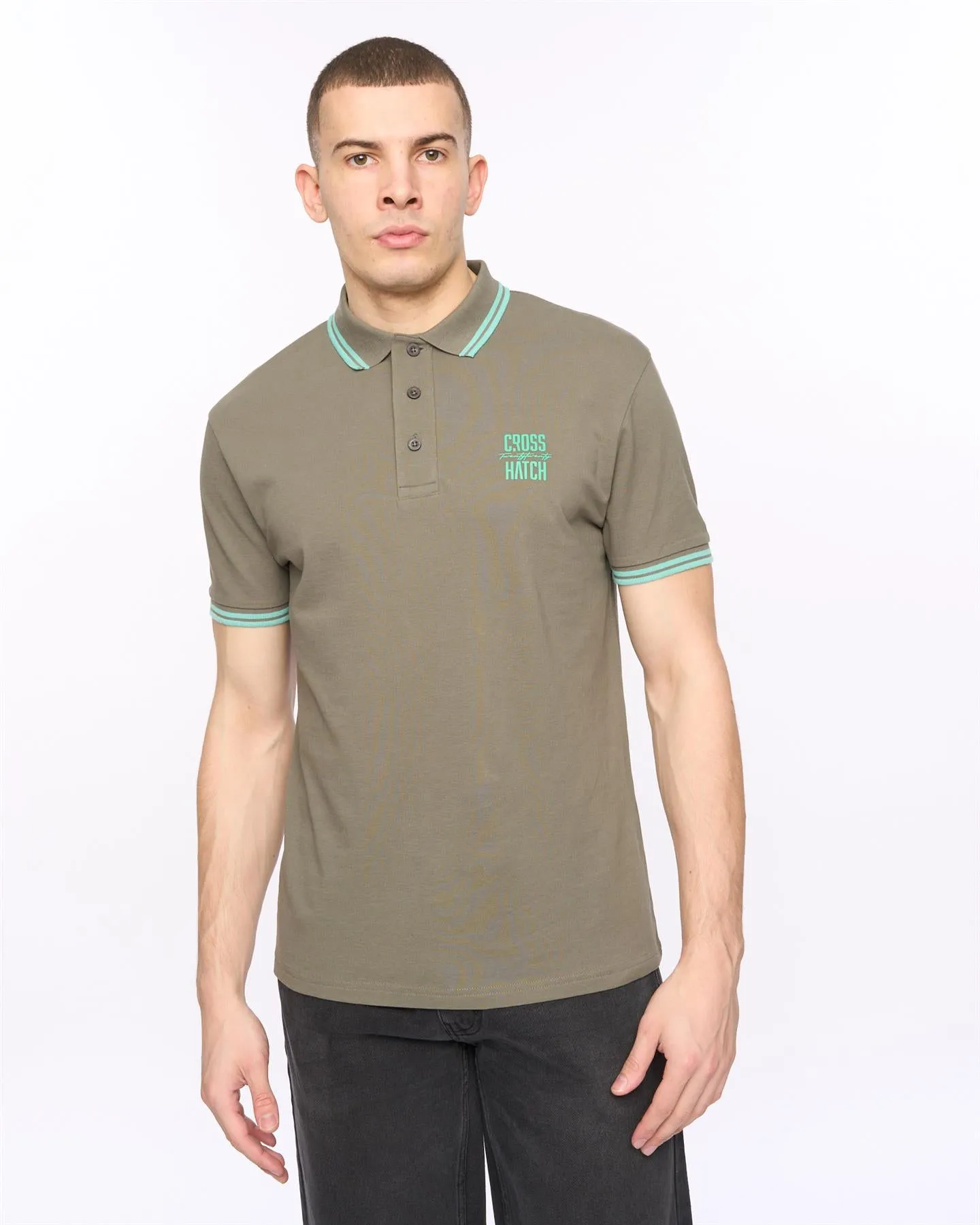 Mens Changra Polo Dark Sage sold by Brand Corner