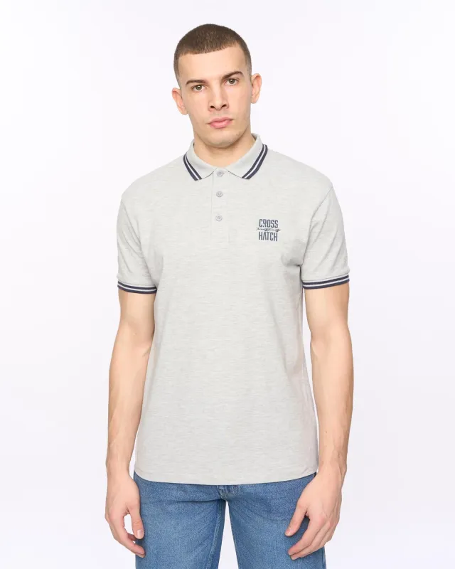 Mens Changra Polo Grey Marl sold by Brand Corner