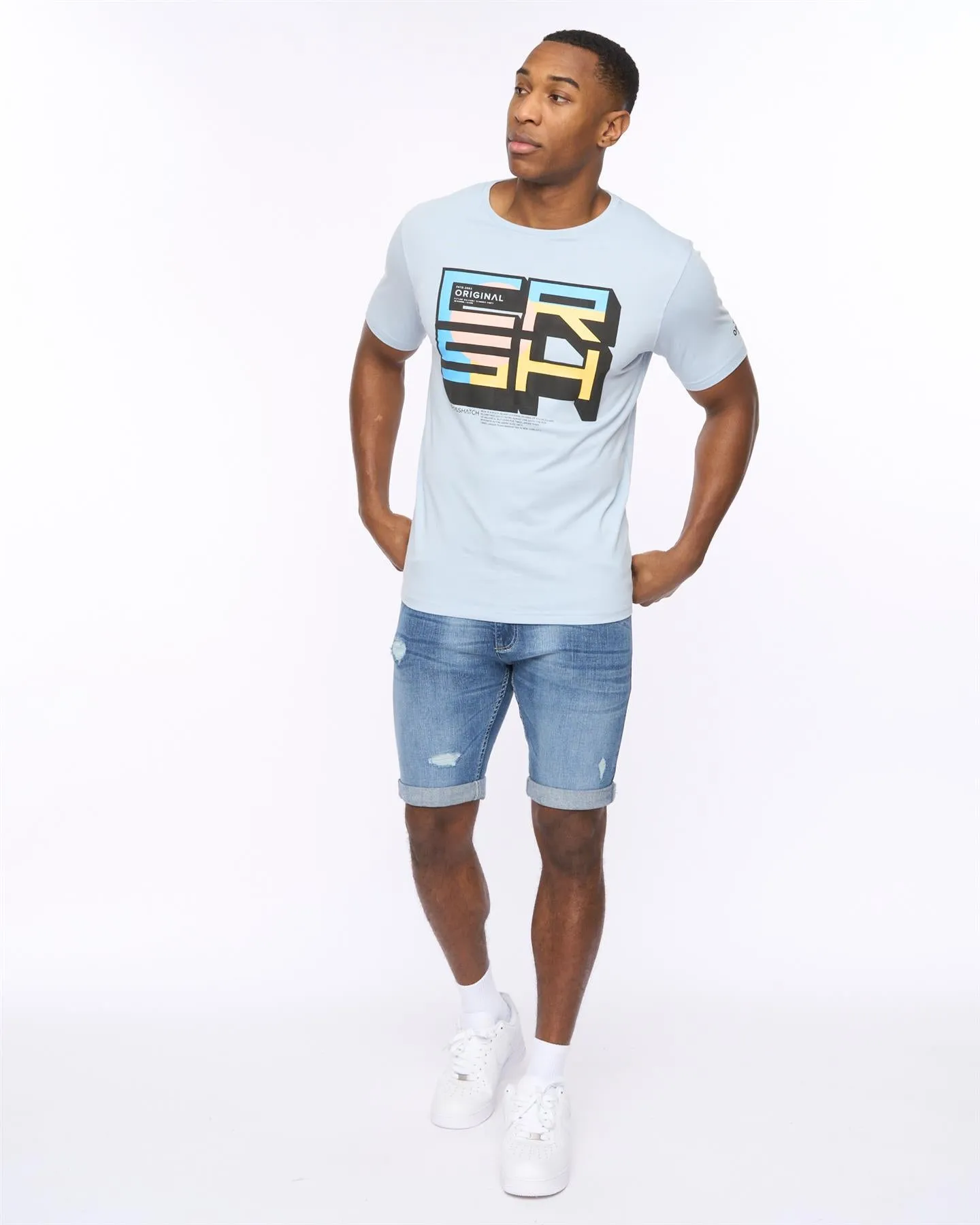 Mens Boxvibe T-Shirt Sky Blue sold by Brand Corner product image thumbnail 3