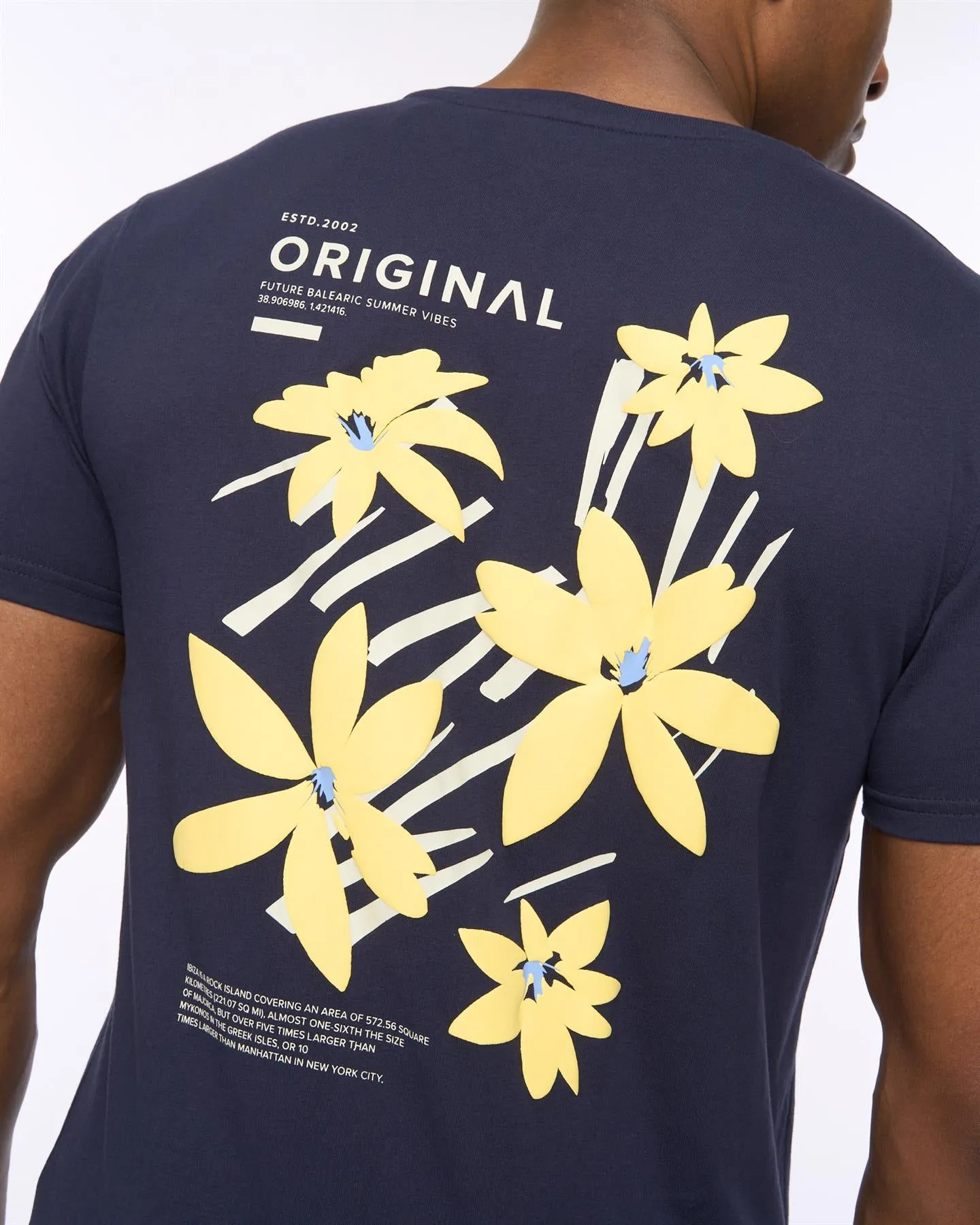 Mens Flowered T-Shirt Navy sold by Brand Corner product image thumbnail 2