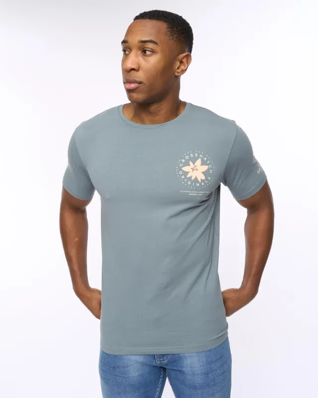 Mens Flowered T-Shirt Blue sold by Brand Corner