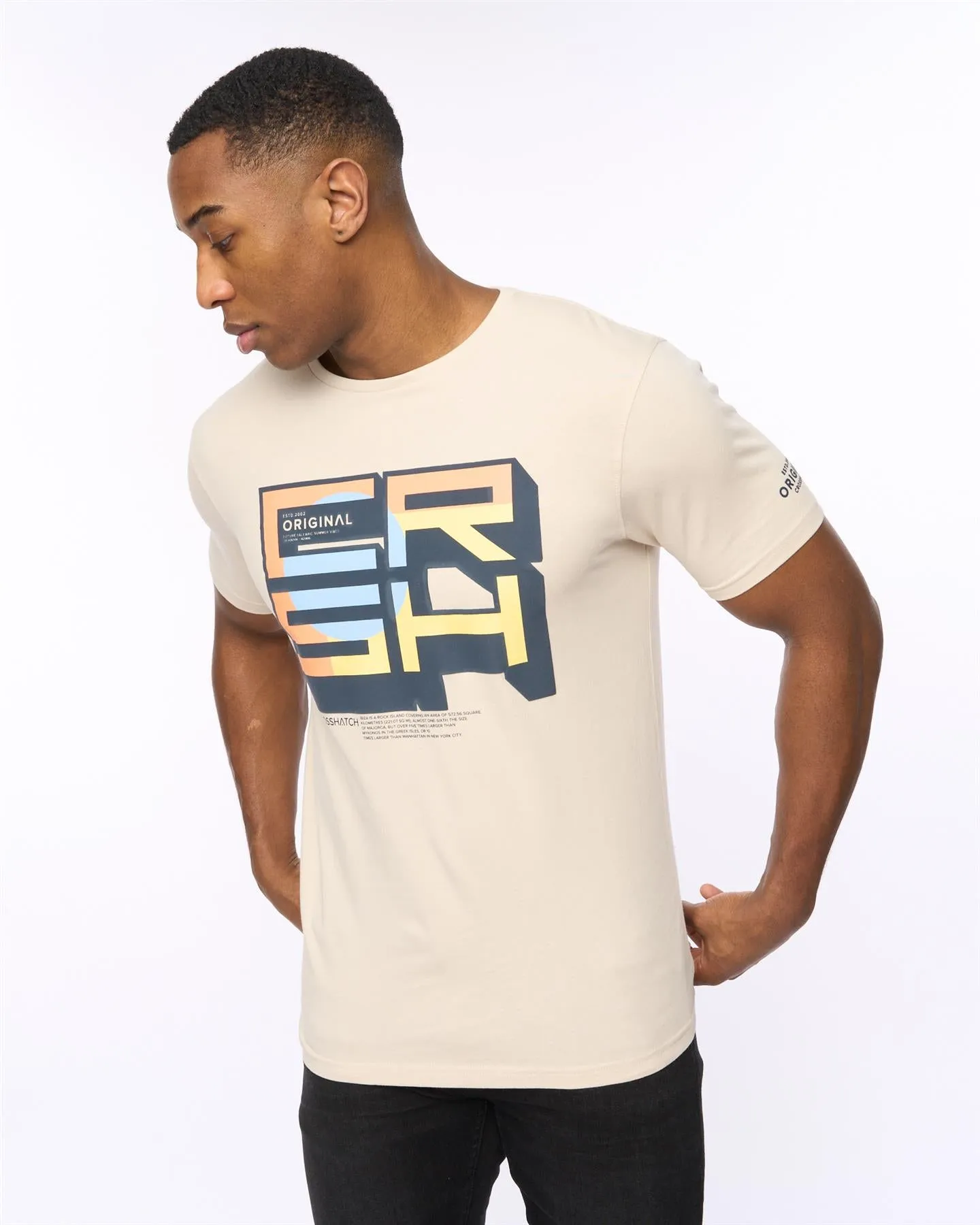 Mens Boxvibe T-Shirt Light Stone sold by Brand Corner