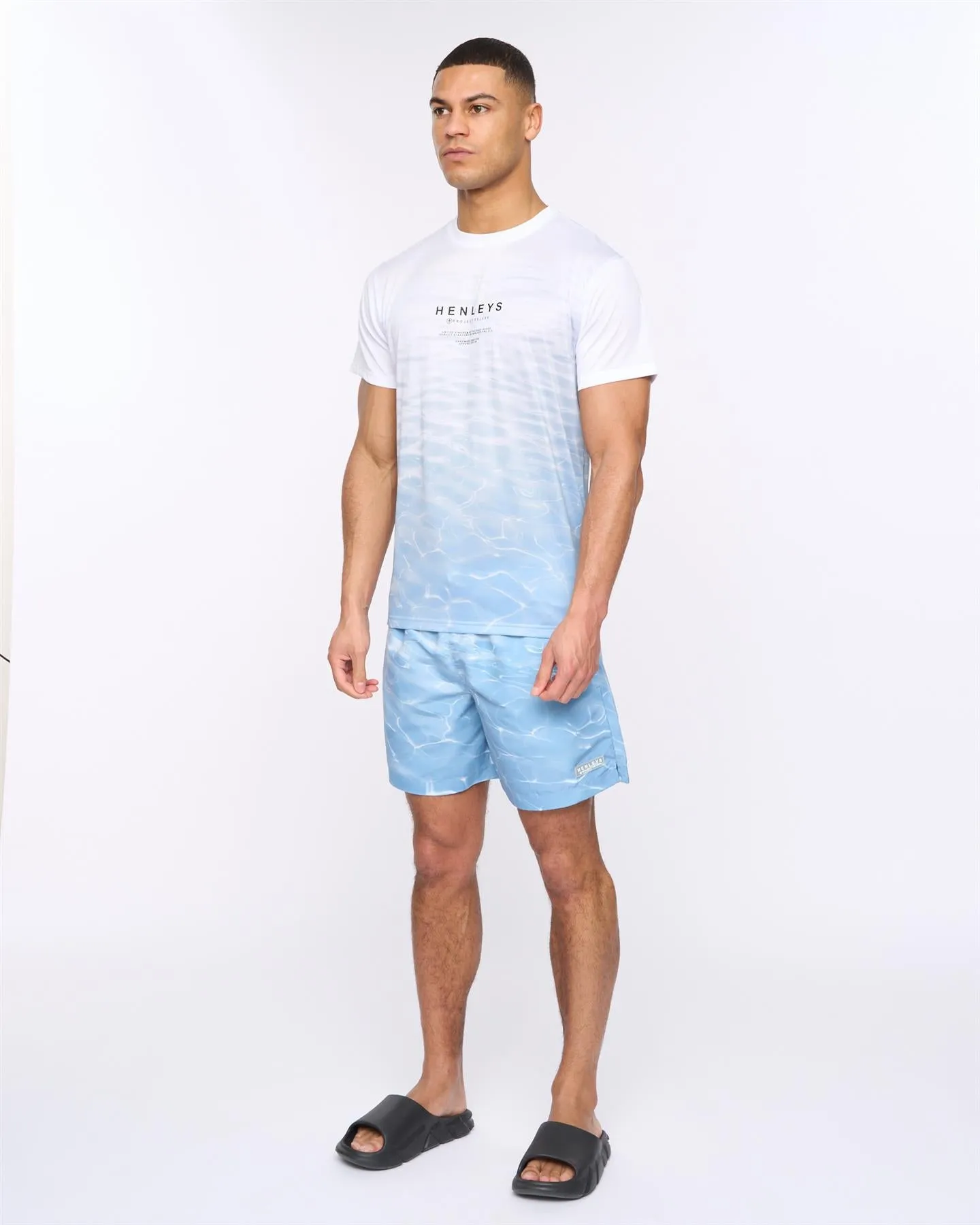 Mens Henpool T-Shirt Denim Blue sold by Brand Corner product image thumbnail 3