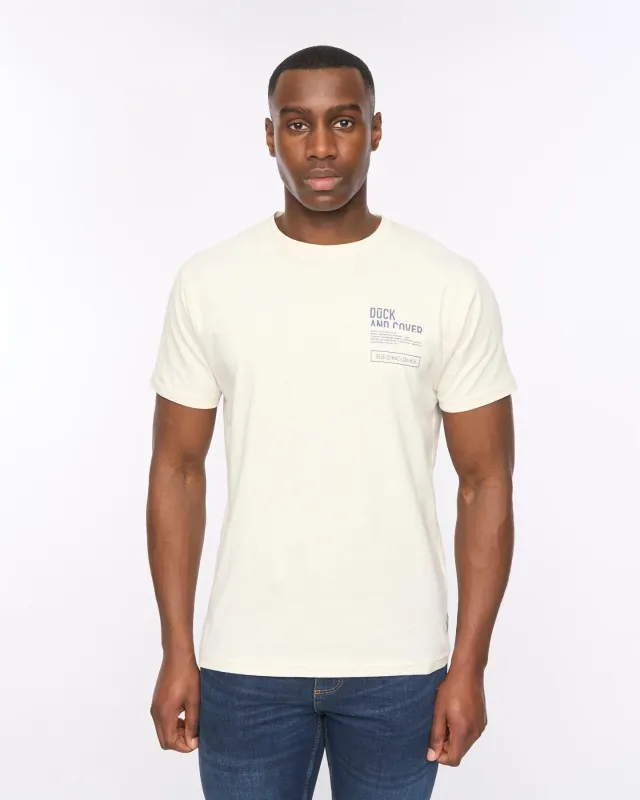 Mens Seamtext T-Shirt Off White sold by Brand Corner