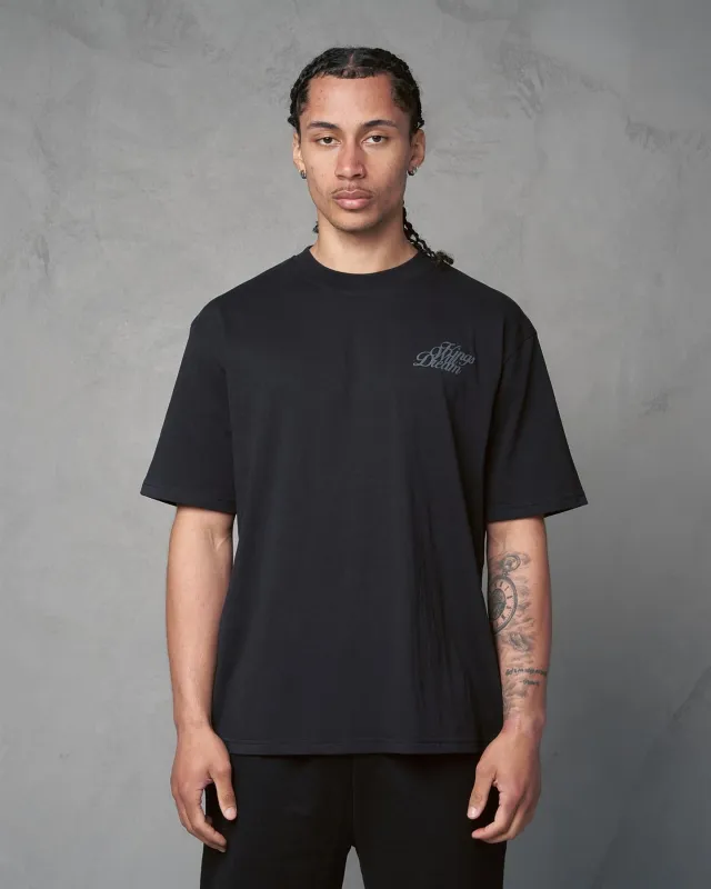 Mens Studio Scripted T-Shirt Black sold by Brand Corner