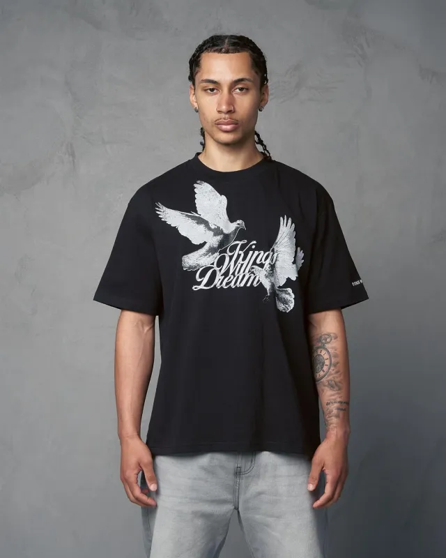 Mens Studio High Flying Doves T-Shirt Black sold by Brand Corner
