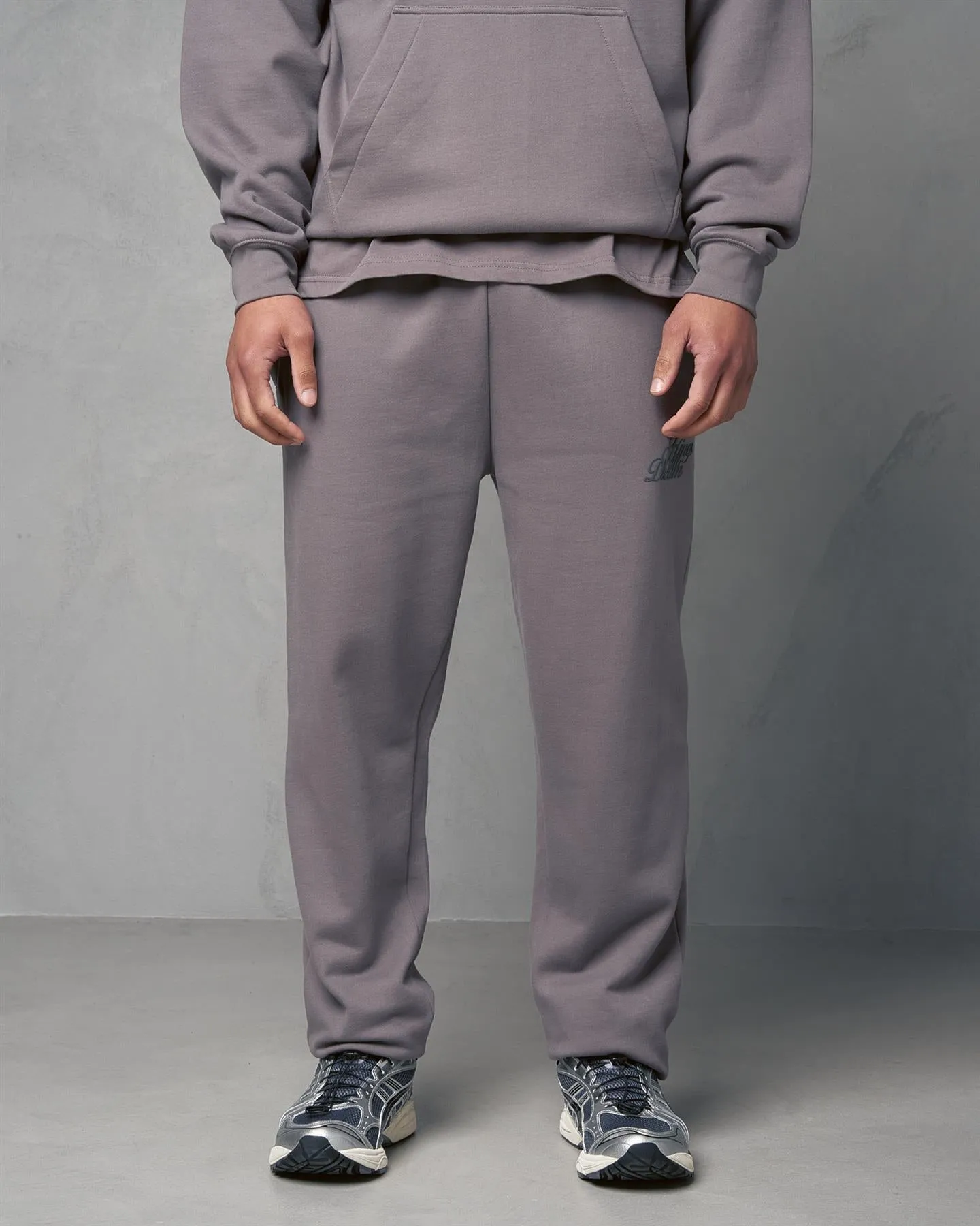 Mens Studio Scripted Joggers Mid Grey sold by Brand Corner