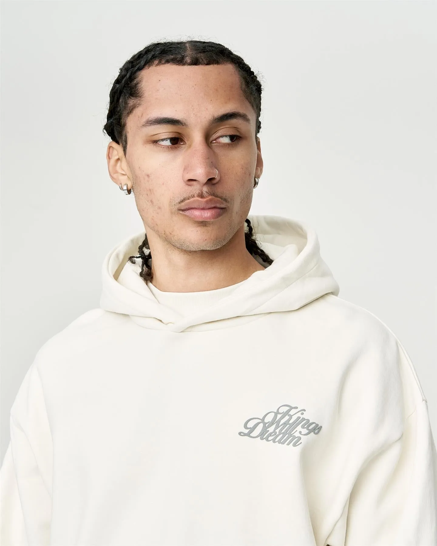 Mens Studio Scripted Hoodie Off White sold by Brand Corner product image thumbnail 3