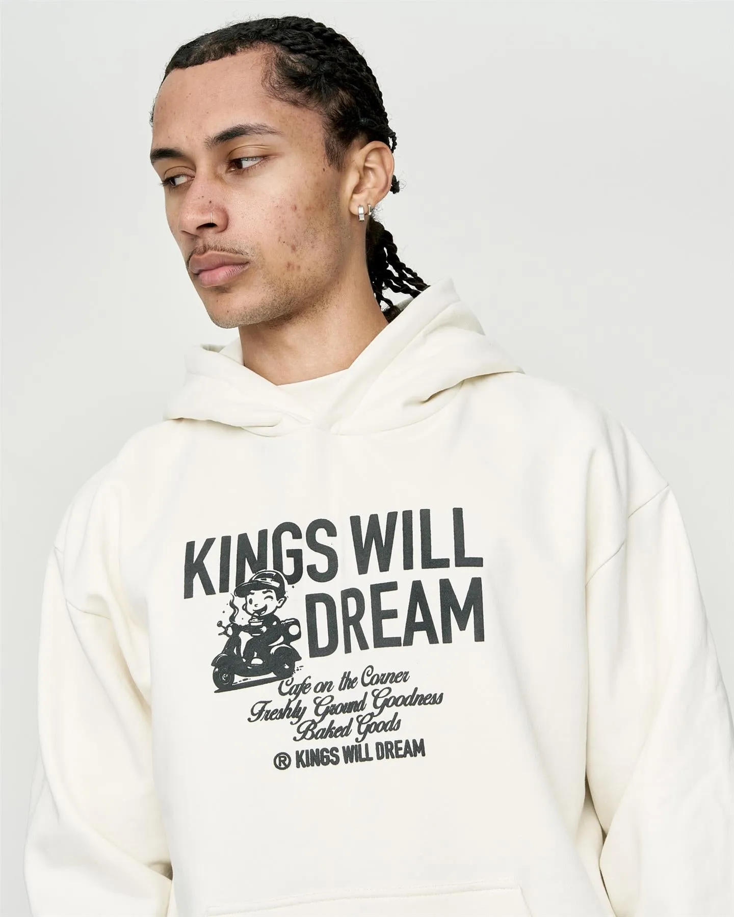 Mens Studio Cafe Boy Hoodie Off White sold by Brand Corner product image thumbnail 2