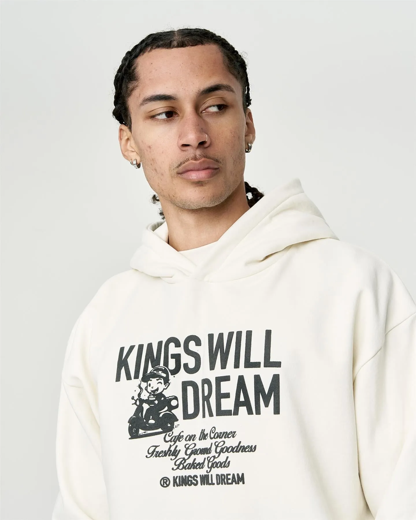 Mens Studio Cafe Boy Hoodie Off White sold by Brand Corner product image thumbnail 3