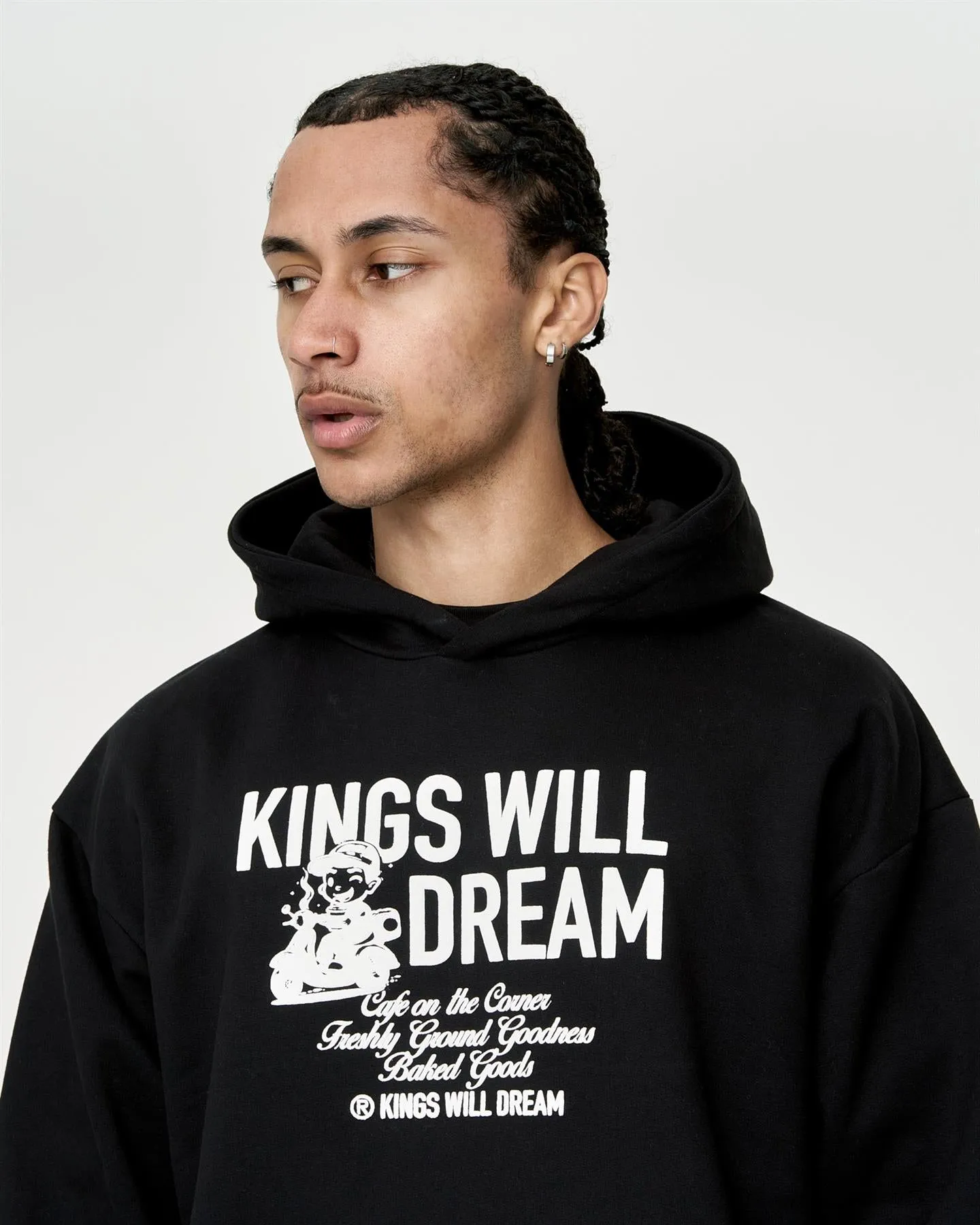 Mens Studio Cafe Boy Hoodie Black sold by Brand Corner product image thumbnail 3