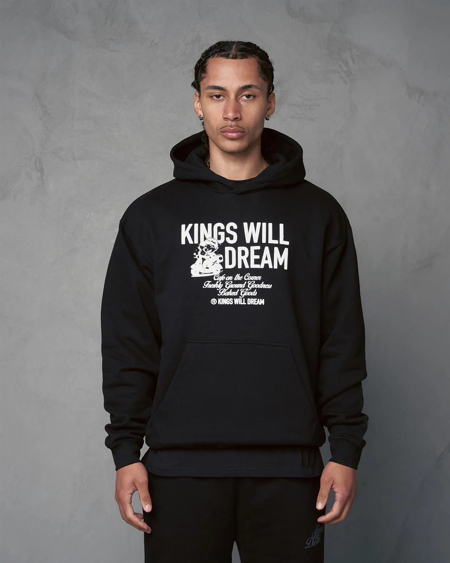 Mens Studio Cafe Boy Hoodie Black sold by Brand Corner