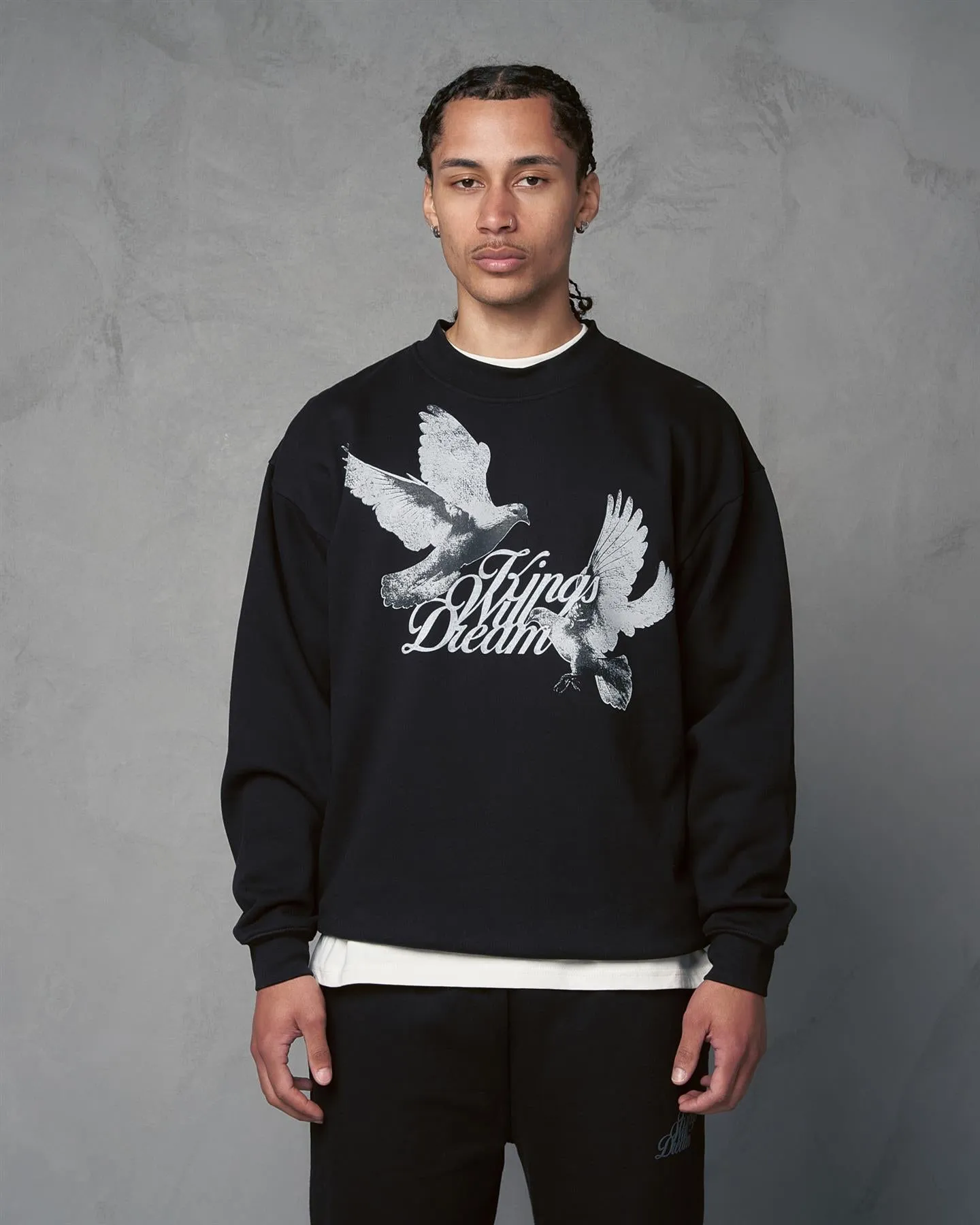 Mens Studio High Flying Doves Crew Sweat Black sold by Brand Corner