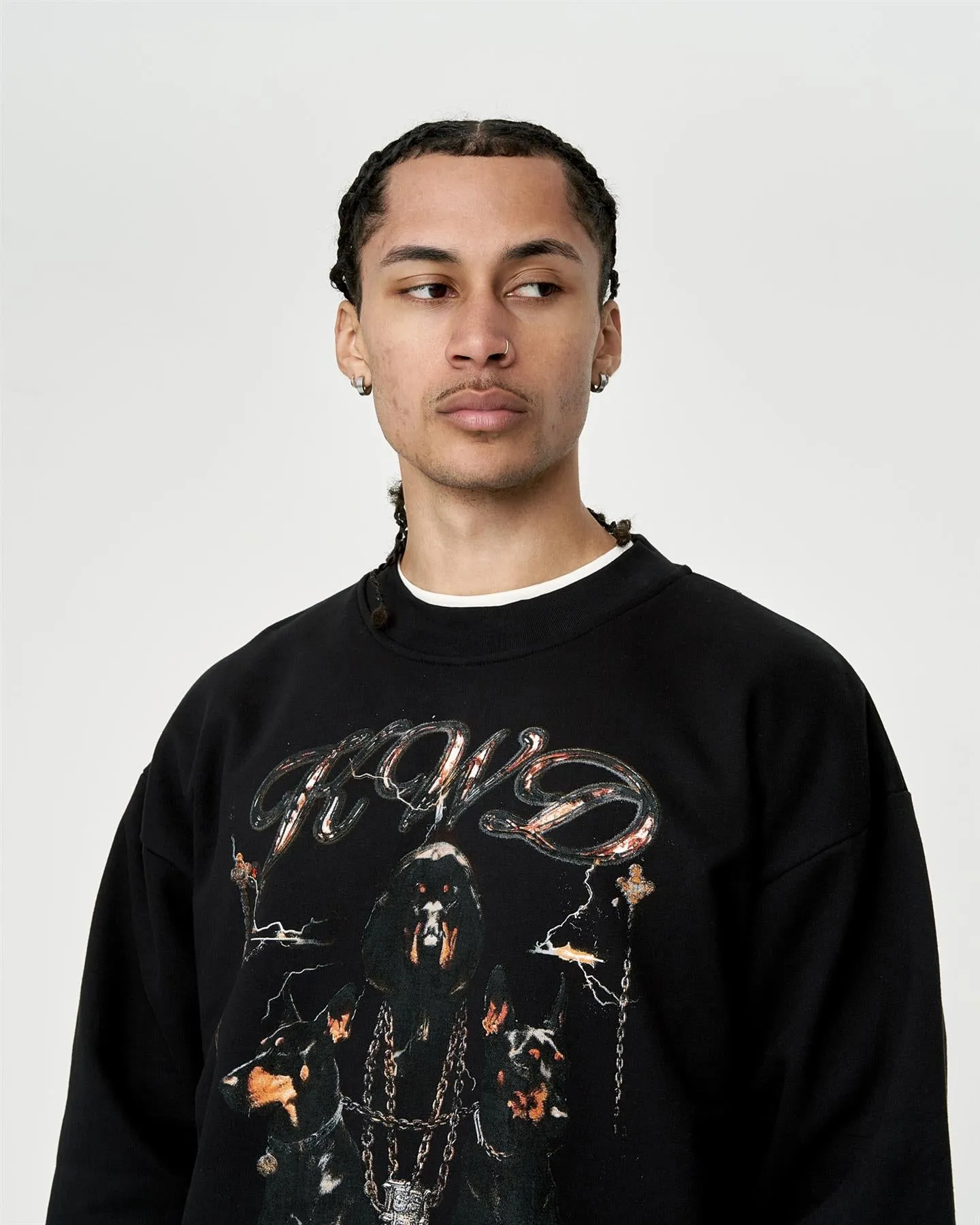 Mens Studio Dogs of Sin Crew Sweat Black sold by Brand Corner product image thumbnail 2