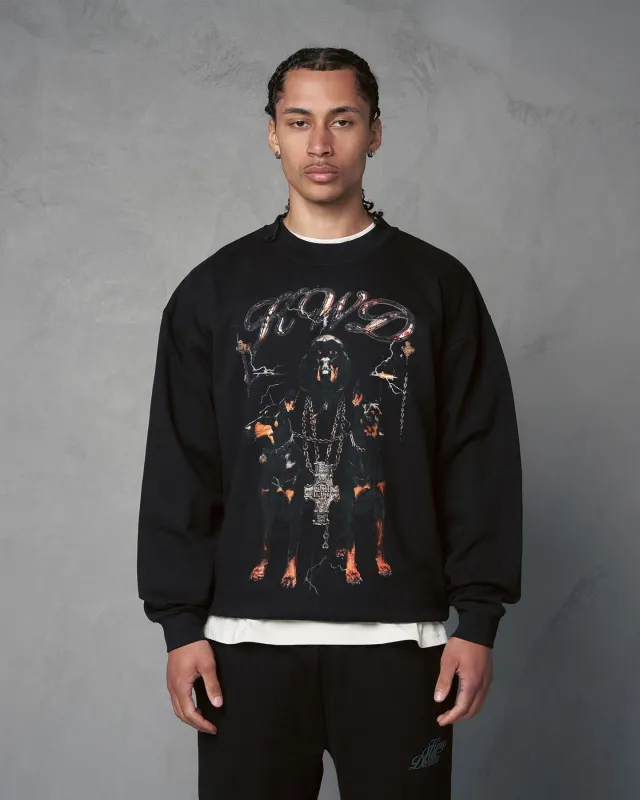 Mens Studio Dogs of Sin Crew Sweat Black sold by Brand Corner