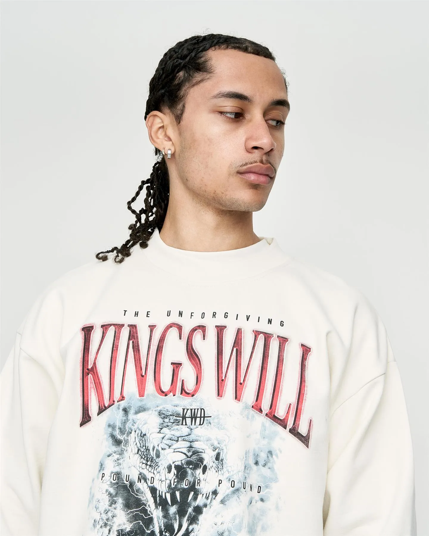 Mens Studio Snake Eyes Crew Sweat White sold by Brand Corner product image thumbnail 3