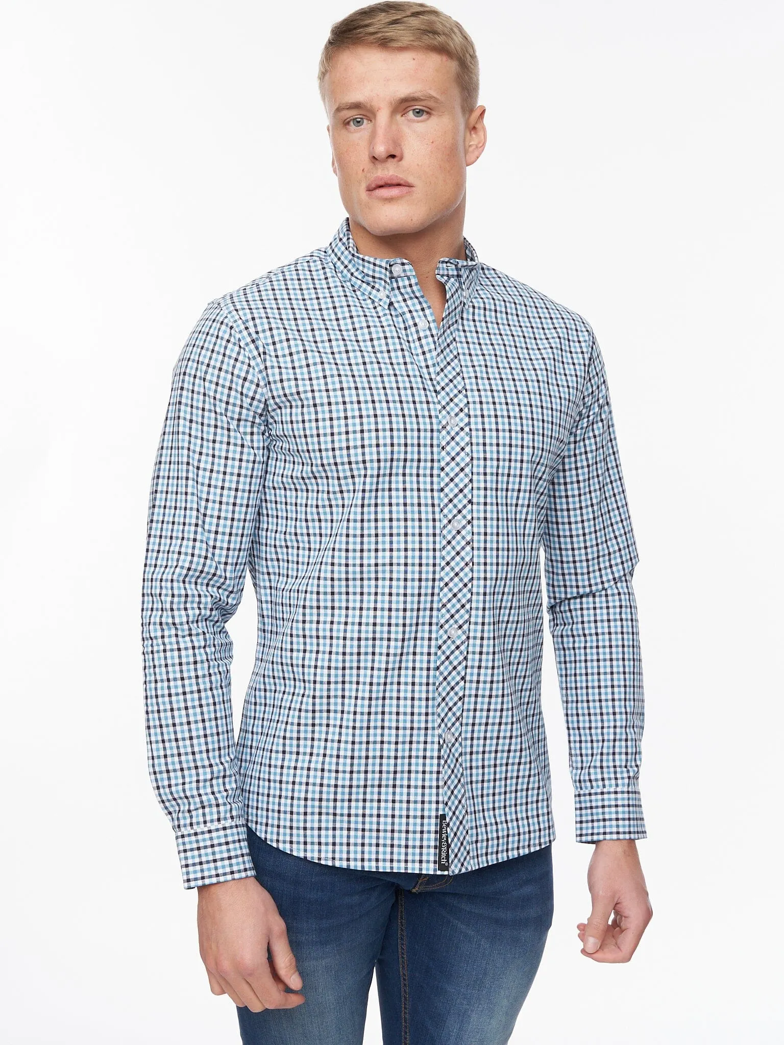 Macrae Shirt Blue Check sold by Brand Corner