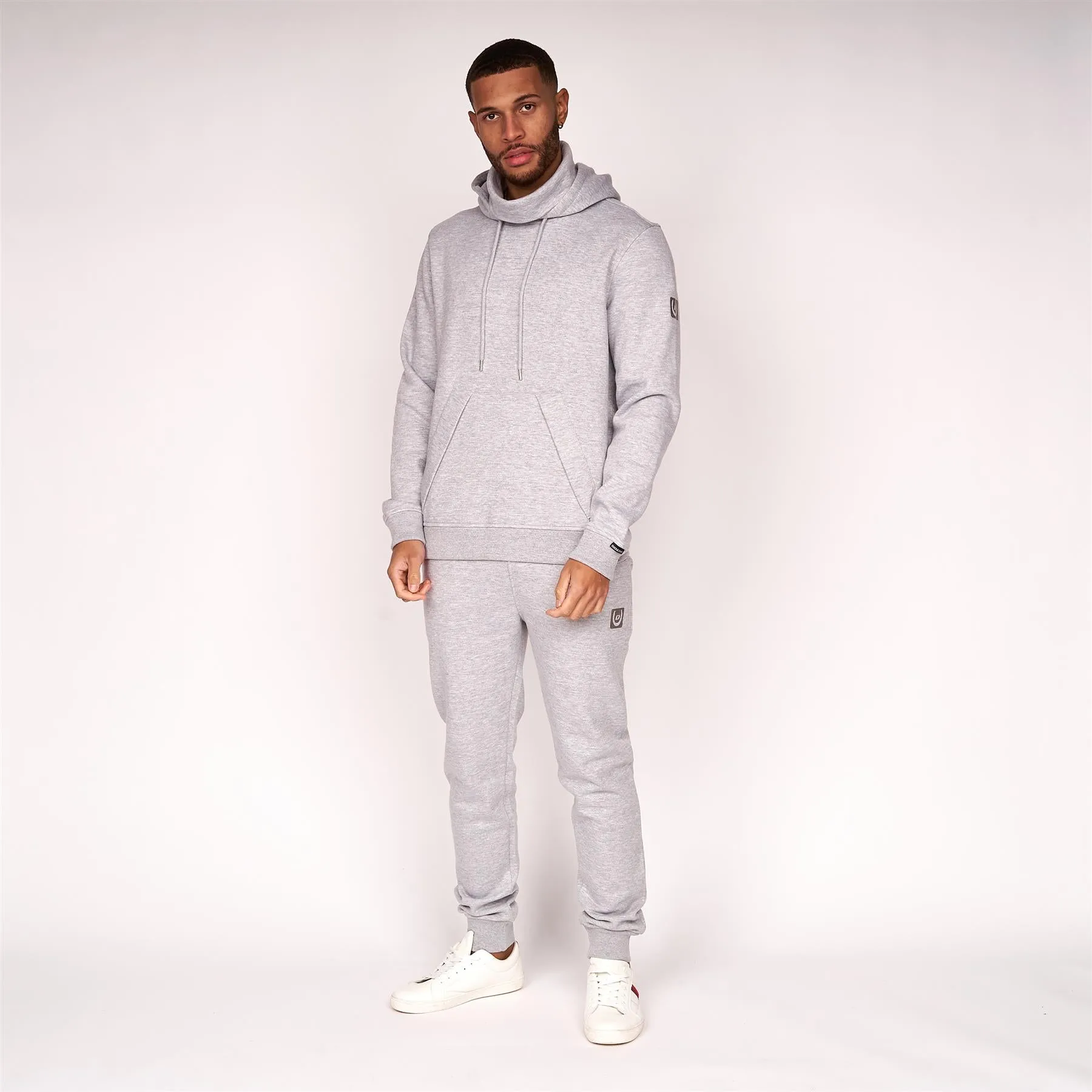 Mens Meleweres Snood Hoodie Grey Marl sold by Brand Corner product image thumbnail 3