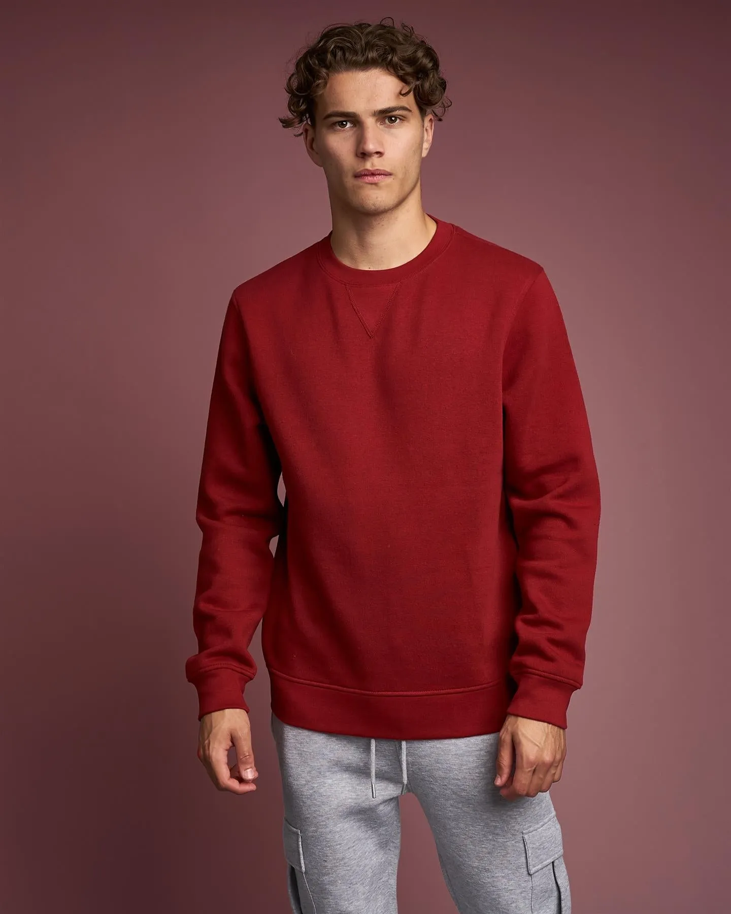 Cranwood Crew Sweat Red sold by Brand Corner