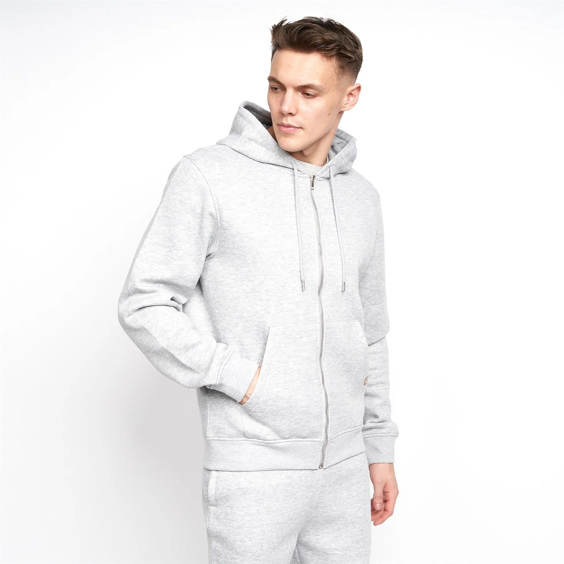 Garret Zip Thru Hoodieight Grey Marl sold by Brand Corner product image thumbnail 2