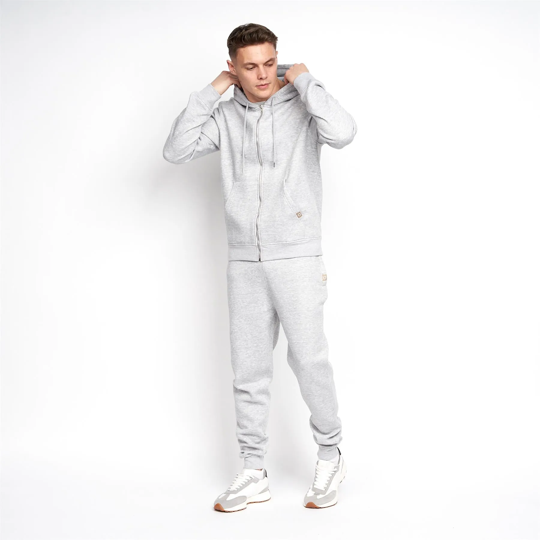 Garret Zip Thru Hoodieight Grey Marl sold by Brand Corner product image thumbnail 3