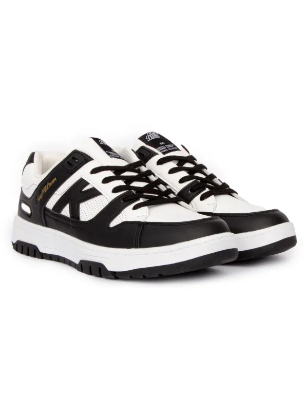 Mens Studio Kay Skater Trainers Black/White sold by Brand Corner