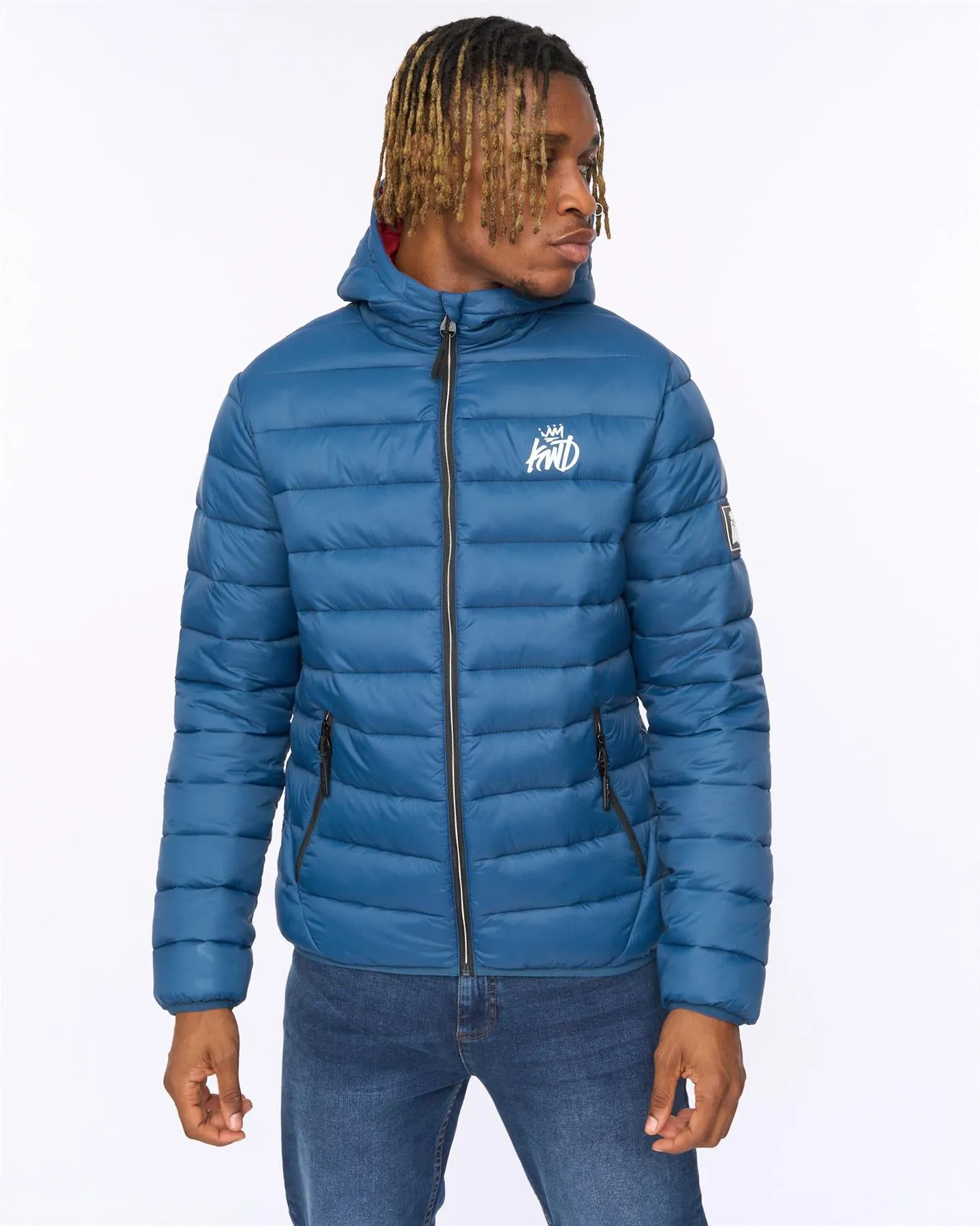 Mens Jackinson Puffer Jacket Teal sold by Brand Corner