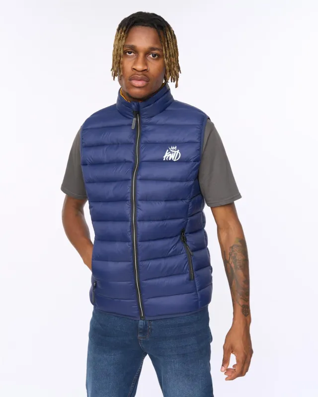Mens Jackinson Gilet Navy sold by Brand Corner