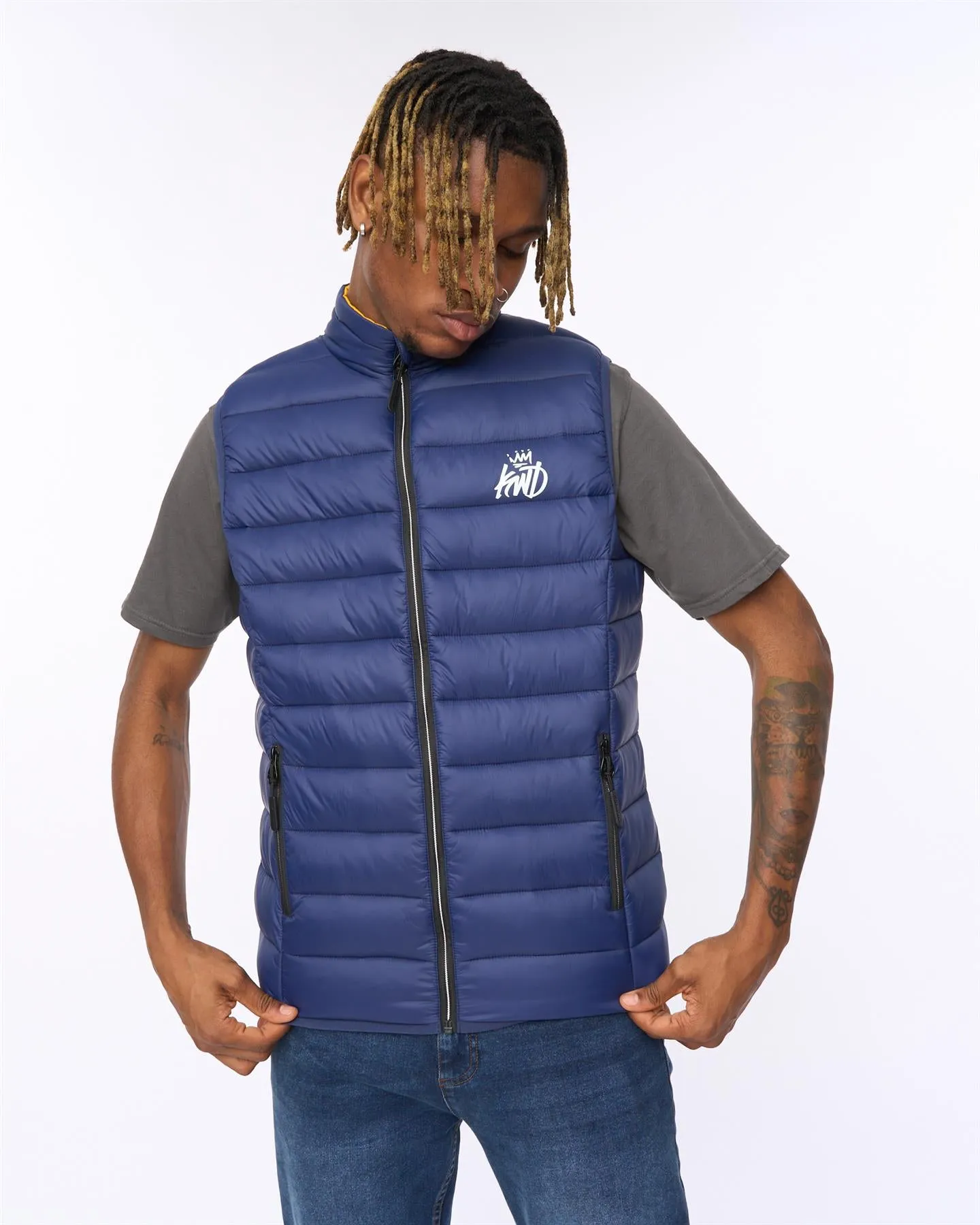 Mens Jackinson Gilet Navy sold by Brand Corner product image thumbnail 2