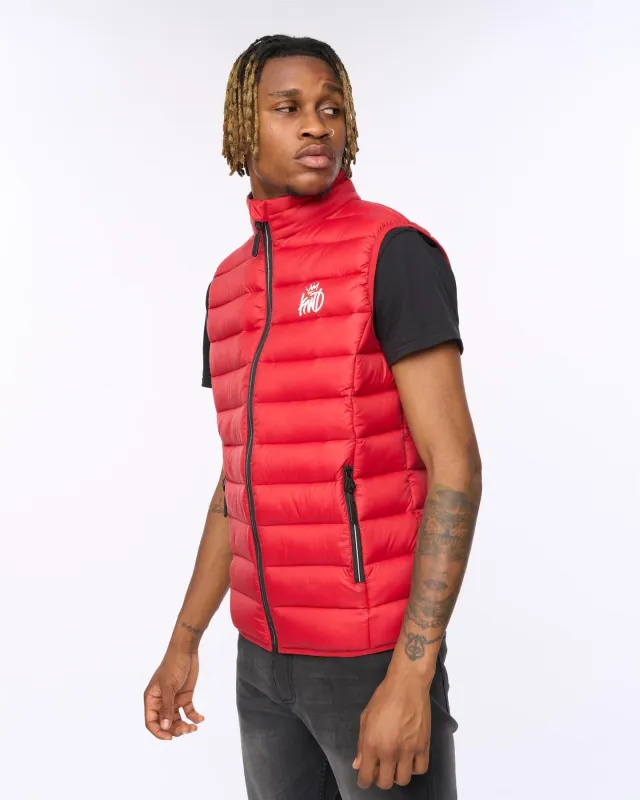 Mens Jackinson Gilet Red sold by Brand Corner