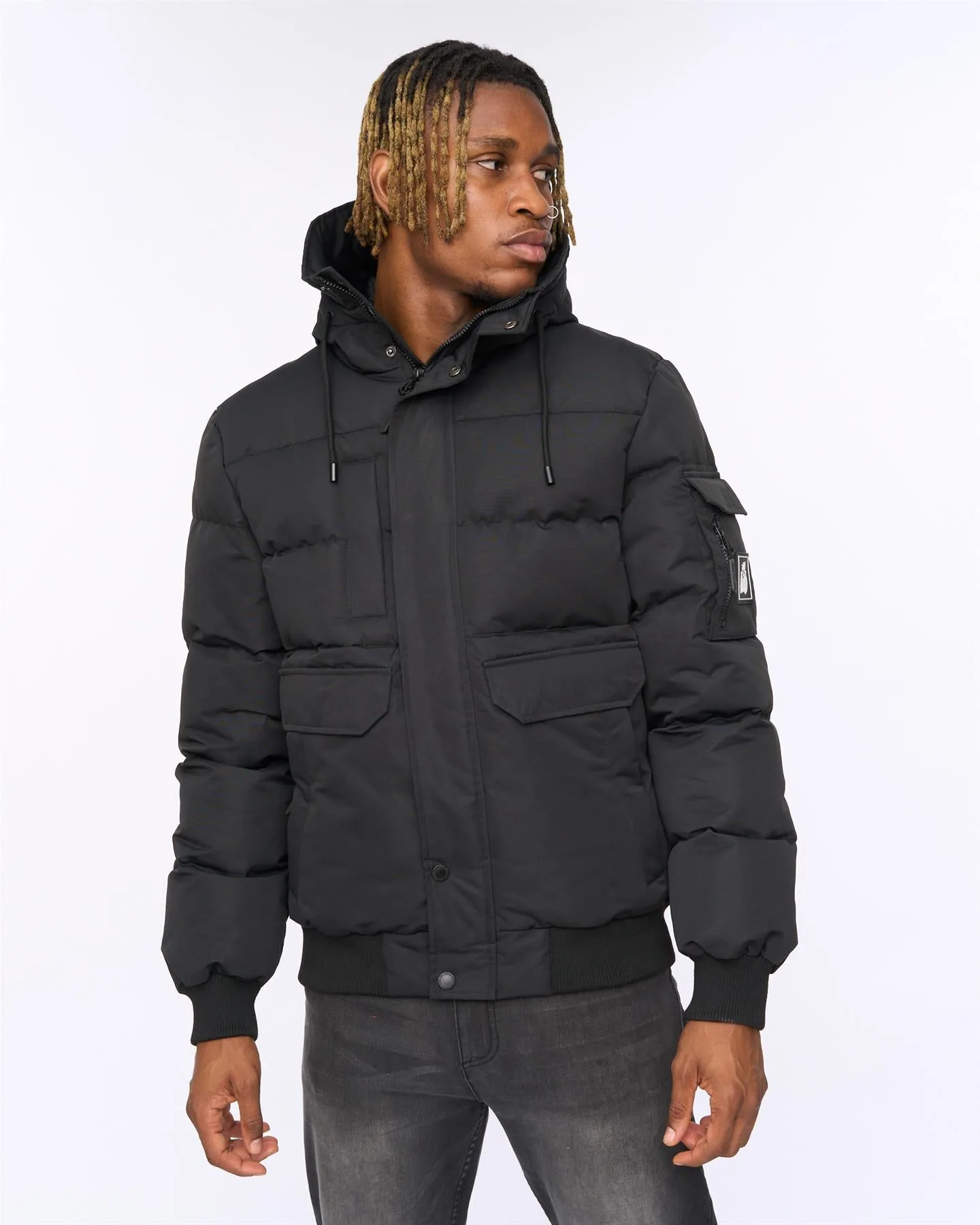 Mens Wakaday Bomber Jacket Black sold by Brand Corner product image thumbnail 2