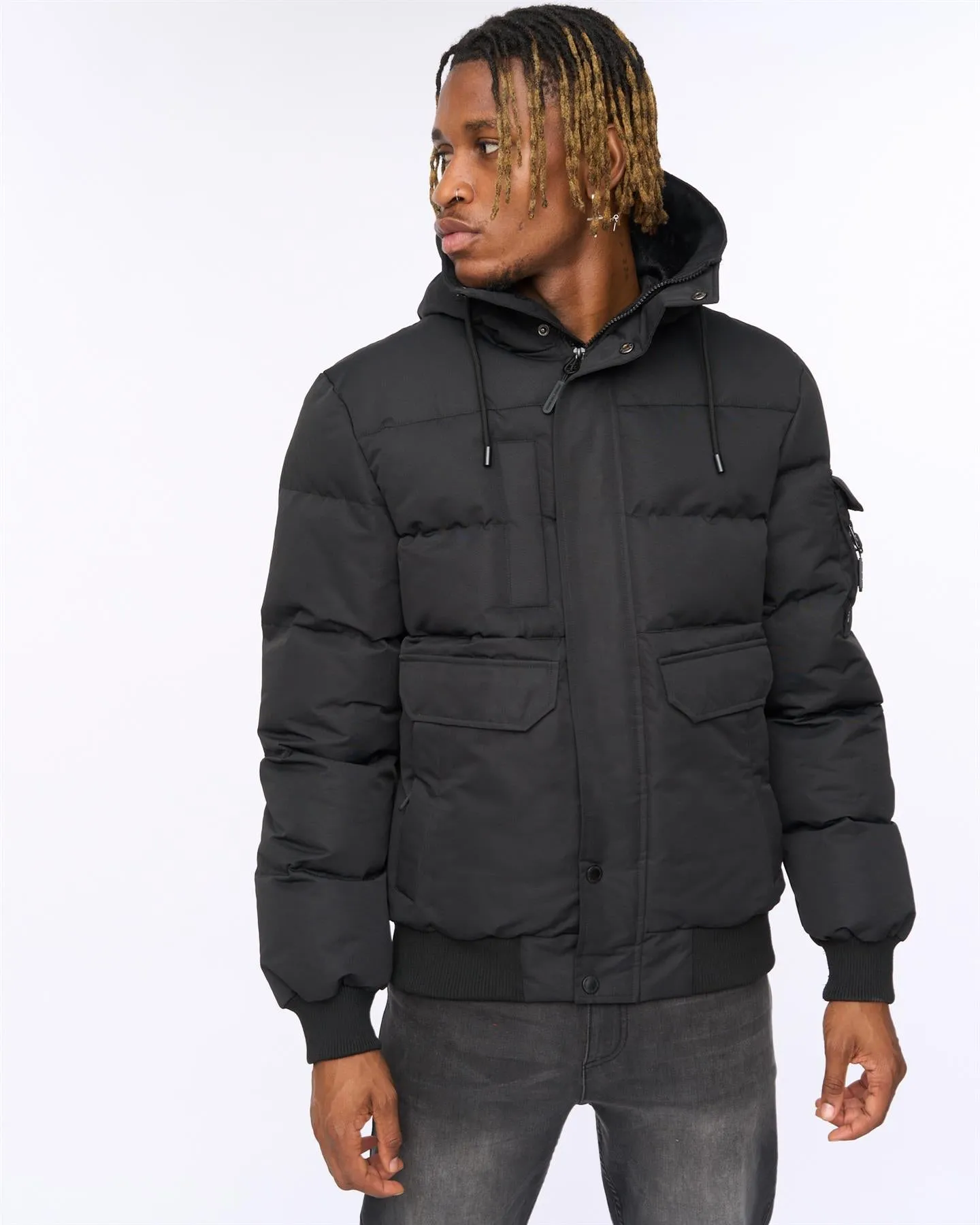 Mens Wakaday Bomber Jacket Black sold by Brand Corner