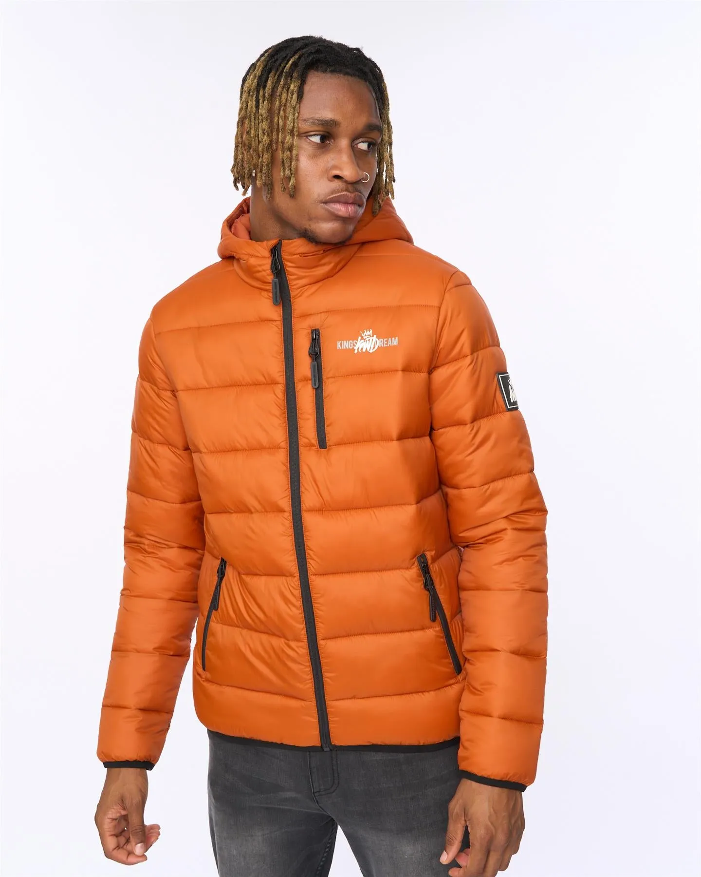 Mens Barcana Puffer Jacket Orange sold by Brand Corner