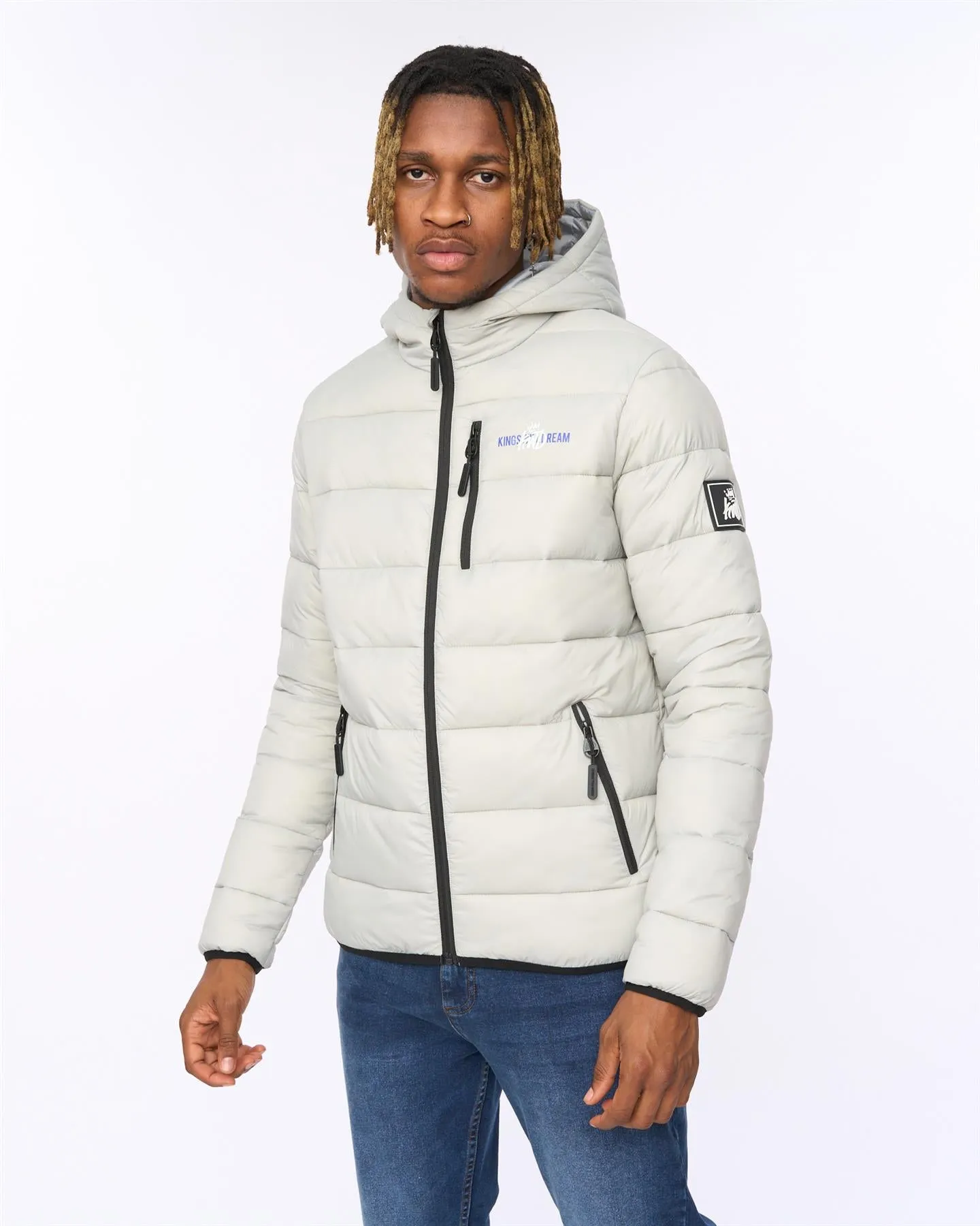 Mens Barcana Puffer Jacket Grey sold by Brand Corner