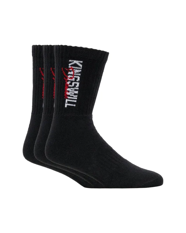Mens Bilkie Sports Socks 3pk Black sold by Brand Corner