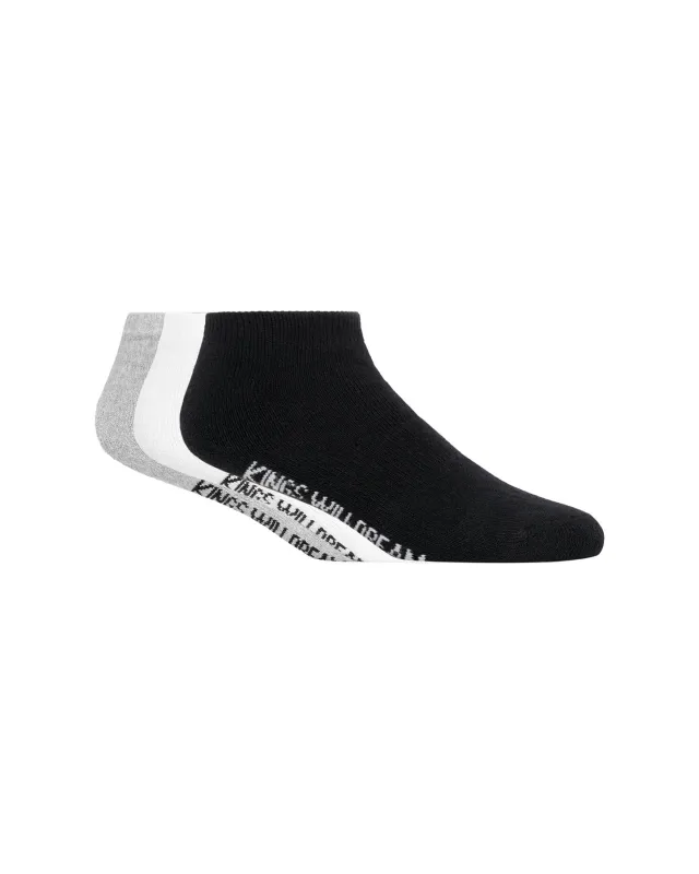 Mens Simplene Ankle Socks 3pk Multi sold by Brand Corner