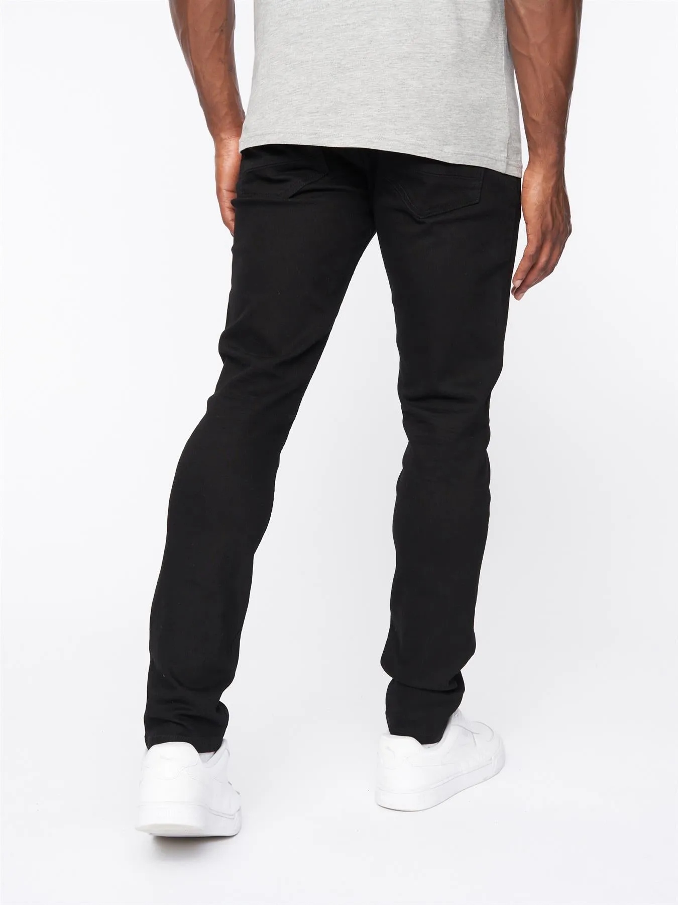 Mens Barbeck Slim Fit Jeans Solid Black sold by Brand Corner product image thumbnail 3